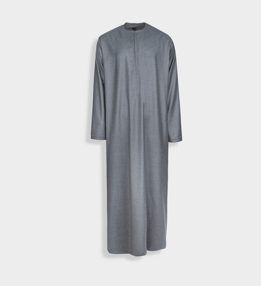 Grey Cashmere Kandura Thobe