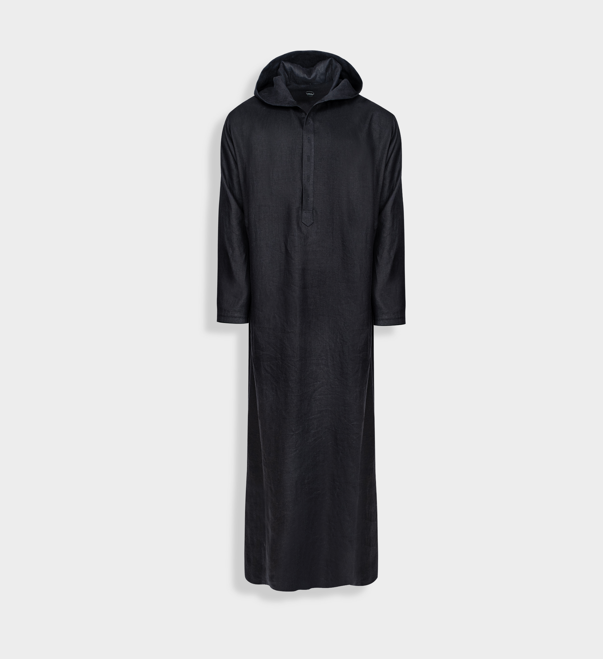 Black Linen Thobe Hoodie