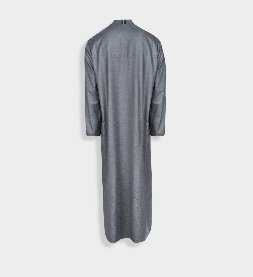 Grey Cashmere Kandura Thobe
