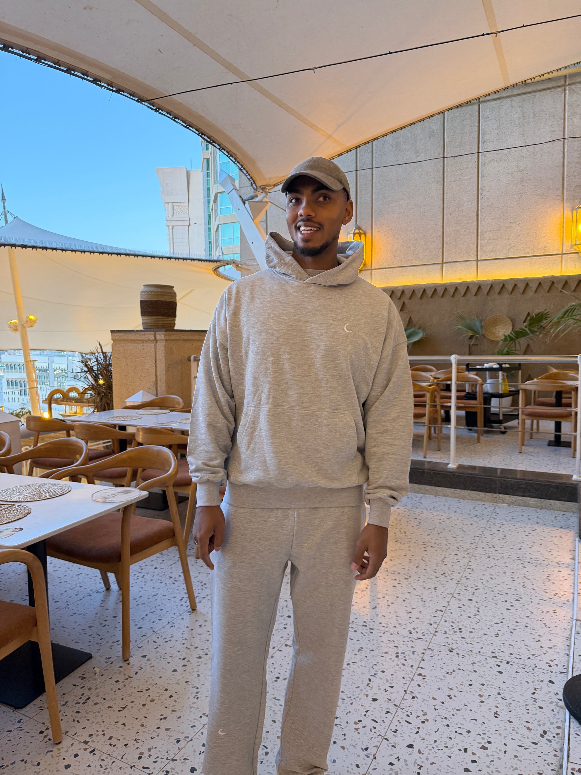Hoodie Makkah Gris